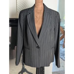 Timeless Style Corporate Core Pin Stripes Blazer. Le Suit. Sz. 16